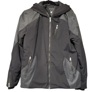 Spyder Avery Women’s Black Hooded Full-Zip Jacket Reflective NWOT Size L